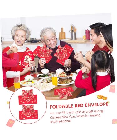 TEHAUX 2pcs 2022 Red Envelope Frosted Money Pouch Chinese Gift 2022 Hong Bao Lucky Money Envelopes Lovely Red Packet Li Xi Red 2022 Red Packet Wedding Red Packet See Supplies Fold Paper As Shown 17.8X14.8X1cm - Buy Online on GoSupps.com