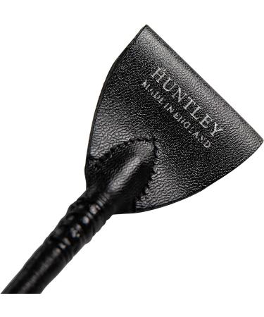 Huntley Equestrian 16 Inch Leather Jumping Bat Riding Crop - Black - Handcrafted in England - Buy Online on GoSupps.com