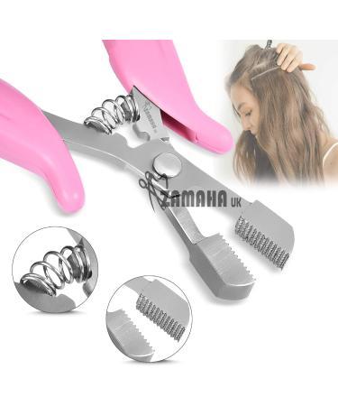 ZAMAHA UK Stainless Steel Professional Hair Extension Pliers Tool for Removing Micro Rings and Crushing Fusion Bond - Anti-rust with Non-slip Grip - Pink 15 cm - Buy Online on GoSupps.com