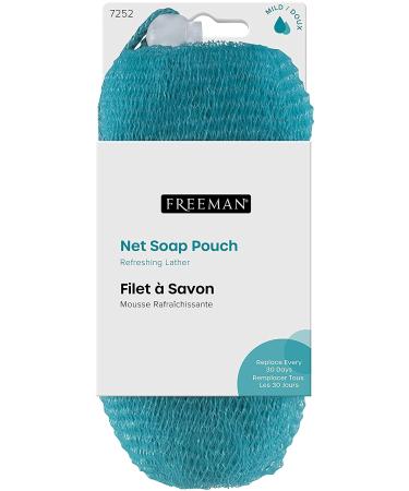 Freeman Net Soap Pouch - Exfoliating Mesh Body Scrubber for Soap Bars - 4 Count - Buy Online on GoSupps.com