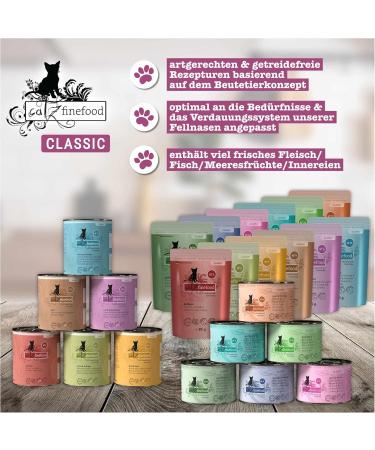 Catz Finefood Classic Collection Mix - Grain & Sugar Free Wet Cat Food 24 x 200g High Meat Content Delicacy - Buy Online on GoSupps.com