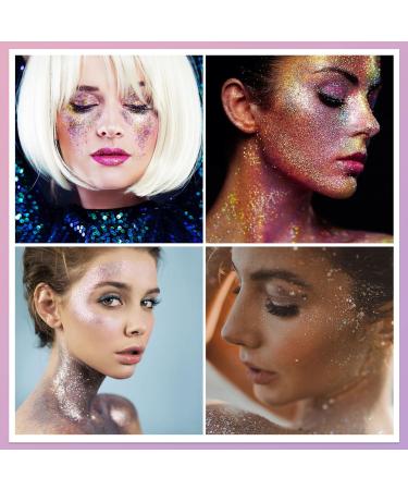 BestAuty Body Glitter Gel 50ml - Long-Lasting Festival Glitter for Face Hair and Lips - #4 Light Violet DIY Makeup - Buy Online on GoSupps.com