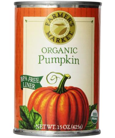 Farmer's Market Foods, Organic Canned Pumpkin, 15 Ounce 15 Ounce (Pack of 1)
