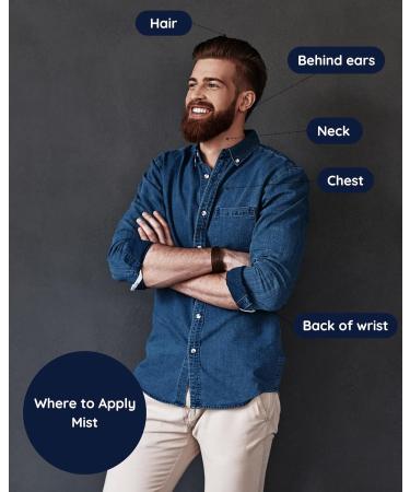 Bleu for Men Natural Hair & Body Mist Spray Pure Essential and Fragrance Oils Alcohol-Free Handmade in California 0.5Fl Oz Bleu 0.5 Fl Oz - Buy Online on GoSupps.com