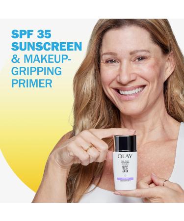 Olay Prime & Protect SPF 35 Sunscreen - Matte Finish Makeup Primer for All Skin Types | 40 mL International Shipping - Buy Online on GoSupps.com
