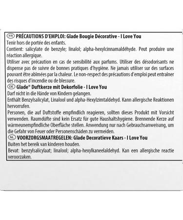 Glade Scented Candle Set - I Love You Fragrance with Essential Oils - 6 Pack (120g Each) | Decorative Foil - Buy Online on GoSupps.com