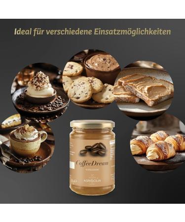 Agrisicilia CoffeeDream 330g Coffee Cream Sweet Spread for Breakfast Croissant Toast and Dessert - Creamy Italian Delight - Buy Online on GoSupps.com
