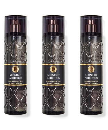 Midnight Addiction By Bath + Body Works - Full Size Fragrance Mist 3 pack - 8 FL OZ Each - Buy Online on GoSupps.com