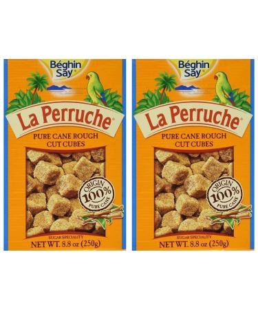 La Perruche Rough Cut Brown Sugar Cubes 8.8oz (Pack of 2) 8.8 Ounce (Pack of 2)