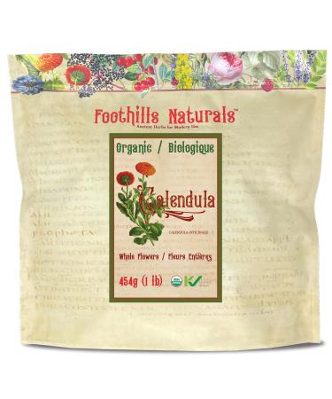 Foothills Naturals Calendula Flowers Whole Organic - 454g / 1 Pound