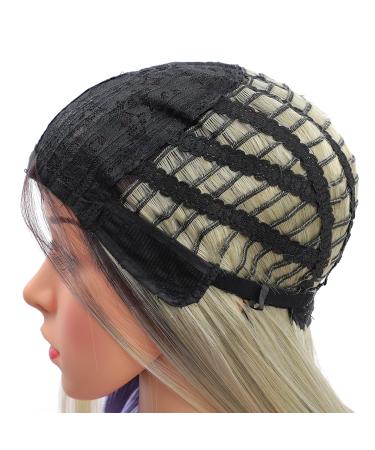 Shop Ombre Blonde Wig for Women | Long Synthetic Hair with Dark Roots | Heat Resistant & Natural Look - Buy Online on GoSupps.com