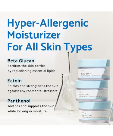 IUNIK Beta-Glucan Non-Sticky Deep Moisture Hydration 3x Barrier Cream Day&Night Moisturizer Quick Absorption Barrier Strengthening for Sensitive Dry Skin with Shea Butter Panthenol Korean Skincare - Buy Online on GoSupps.com