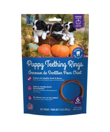N-Bone Puppy Teething Ring Pumpkin Flavor 7.2 Oz/(6 Count) 7.2 Ounce (Pack of 6)