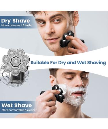 8D Electric Head Shaver for Bald Men - Upgrade 6-in-1 Floating Head - Waterproof Grooming Kit (Silver) | WD-6800 - Buy Online on GoSupps.com