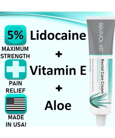 Max Strength 5% Lidocaine Hemorrhoid Cream with Aloe Vera & Vitamin E - Buy Online on GoSupps.com