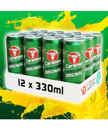 Carabao Energy Drink - Original - Pack of 12 - 330ml - Buy Online on GoSupps.com
