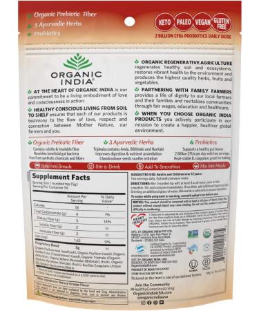 Organic India Psyllium Pre & Probiotic Fiber - Orange Flavor, 10 oz (283.5 g) - Buy Online on GoSupps.com