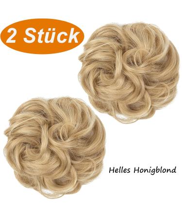 Jjstar 2-Piece Hair Part with Rubber Band - Perfect Dutt Hair Tie for Messy Buns Ponytails & Extensions | Ideal for Women & Girls in Light Honey Blonde - Buy Online on GoSupps.com