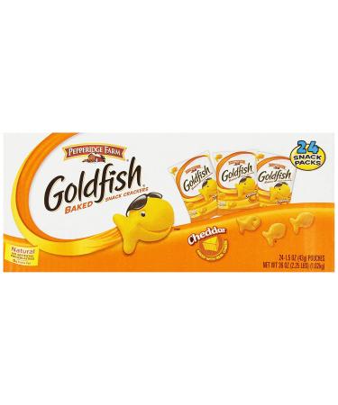 Pepperidge Farm Goldfish Cheddar 1.5 oz Bags - Pack of 24 | Delicious Snack for All Ages - Buy Online on GoSupps.com