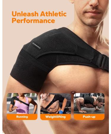 Komoko Shoulder Brace - Rotator Cuff Support Adjustable Arm Sling for Pain Relief & Compression - Fits Left & Right Arm for Men & Women - Buy Online on GoSupps.com
