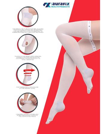 Thigh High Anti Embolism Compression Stockings - Medical Compression Socks for Post Surgery | 15-20 mmHg Support | Ted Hose for Men & Women | 2X-Large - Buy Online on GoSupps.com