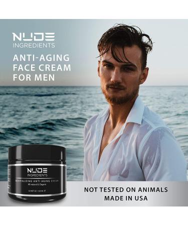 Nude Ingredients Men's Anti-Aging Face Cream - Day & Night Moisturizer for Dry Skin - Wrinkle Cream - 4 oz - Buy Online on GoSupps.com