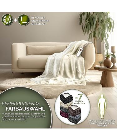 Sinnlein Electric Heating Ceiling 180x130cm - T V S d GS Checked | 9 Temperature Levels | Cuddly Blanket for Bed & Sofa | Automatic Switch-Off & Digital Timer - Buy Online on GoSupps.com