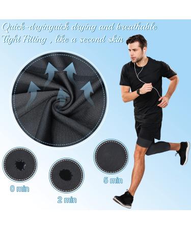 2 Packs Men's 3/4 One Leg Compression Tights - Medium Size | Unisex Athletic Leggings for Basketball Sports - Buy Online on GoSupps.com