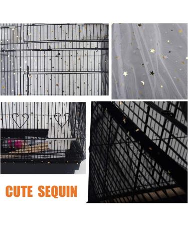 Bird Seed Catcher | Extra Large Mesh Stretchy Guard Cover | Nylon Shell Skirt for Bird Cage | 29.5 Height White - Buy Online on GoSupps.com
