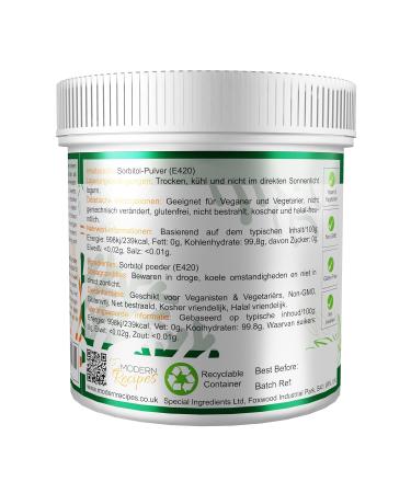 Special Ingredients Sorbitol Powder 250g - Premium Quality | German Labels & Instructions - Buy Online Worldwide - Buy Online on GoSupps.com