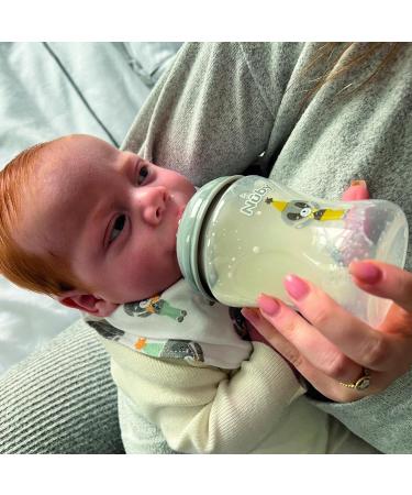 Nuby Newborn Baby Bottle Starter Set with Teats, Brush, Soother, Bib, and Teether - Buy Online on GoSupps.com