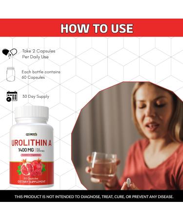 Phillauri Urolithin A+ | Urolithin a Supplement | Urolithin A Capsules for Men & Women 120 Capsules (Pack 2) - Buy Online on GoSupps.com