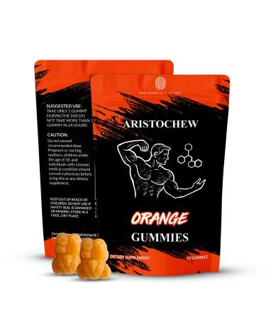 POWERHOUSE FACTORY Aristochew Multivitamins Gummies Supports Energy Gummy - 10 Count - Non-GMO Gluten-Free Vegetarian Orange Flavor