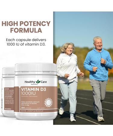 Healthy Care Vitamin D3 1000IU 500 Capsules - Buy Online on GoSupps.com