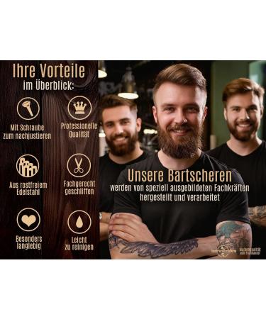 Premium Set of Stainless Steel Beard & Hair Scissors - Curved & Straight Cutting Surfaces | International Shipping - Buy Online on GoSupps.com