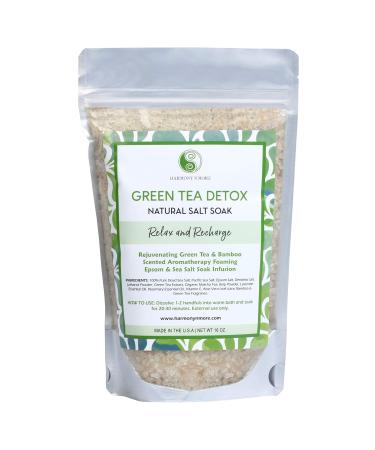 Green Tea Detox Infusion - Best Bath Sea Salt Mix - Rejuvenating Antioxidant - Balances and Relaxes The Body and Spirit
