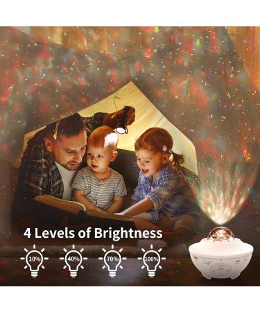 Galaxy Light Projector with Remote Control | 10 Color Changing LED, Bluetooth Speaker, Timer | Baby Room Decor & Festival Gift - White - Buy Online on GoSupps.com