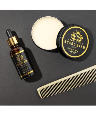 Luxury Beard Oil & Growth Kit for Men | Nourishing Sandalwood Scent | Natural Ingredients & Softening Balm - Buy Online on GoSupps.com