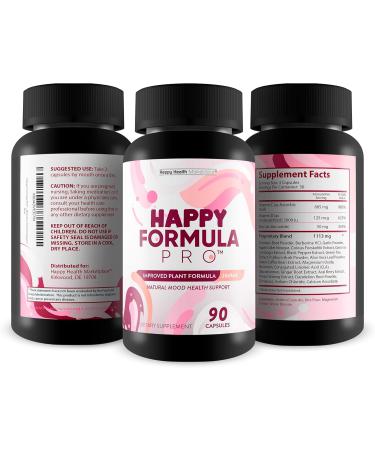 Happy Formula Pro - Our Best Happy Pills Vitamin D Mood Support Supplement - Happpy Supplements Natural Mood Support Supplements for Women Mood Support Supplements for Men - Postpartum Mood Support - Buy Online on GoSupps.com