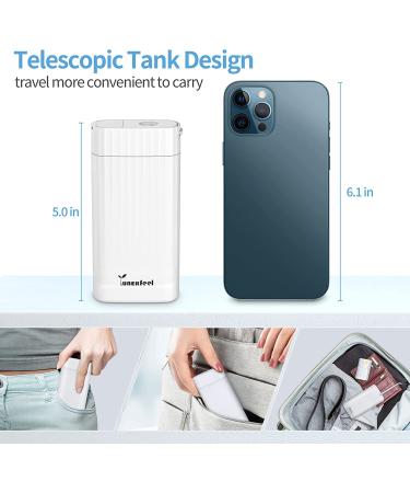 Dental Water Flosser - Portable Oral Irrigator with 5 Jet Tips, 3 Modes, IPX8 Waterproof - Teeth Cleaner for Braces, Bridges, Tooth Care - Telescopic Water Tank - Home & Travel (White) - Buy Online on GoSupps.com