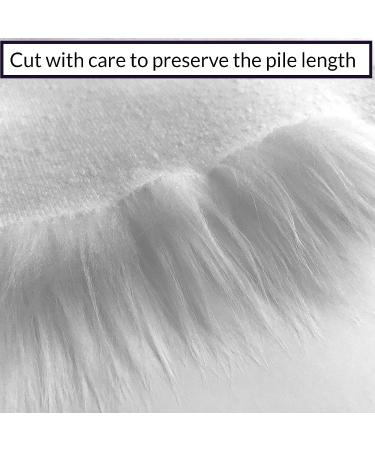 Bianna Creations Faux Fur Fabric - Ultra Soft Deluxe Plush Shaggy Squares for Crafting, Sewing, Props, Costumes, and Decoration - White 8x8 inches - Buy Online on GoSupps.com