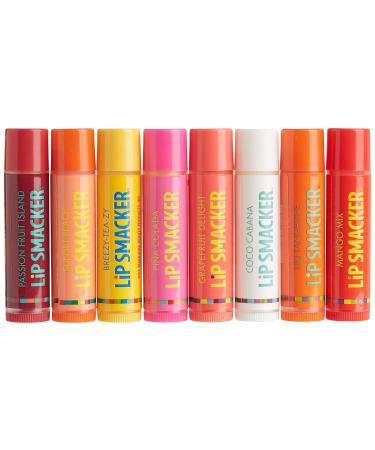 Lip Smacker Flavored Lip Balm Tropic Fever 8 Count Pack of 1 with Lip Smacker Coca-Cola Flavored Balm 8 Moisturizing Lip Balms Assortment - Buy Online on GoSupps.com