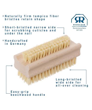 Premium Wood Nail Brush & Hand Washing Brush | Durable Fibre Cleaning Tool for Home & Travel - Buy Online on GoSupps.com