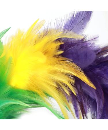 MWOOT Feather Headband 1920s Fascinator Headwear Purple Yellow Green Feather Headpiece Hair Accessories for Cocktail Wedding Tea Party  - Buy Online on GoSupps.com