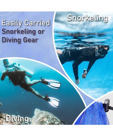VANSUNA Heavy Duty Mesh Bag for Snorkeling Gear 2 Pack - Large Capacity 18x27 Inch Drawstring Nylon Net Bags - Ideal for Snorkeling & Swimming Gear - Black+Orange - Buy Online on GoSupps.com
