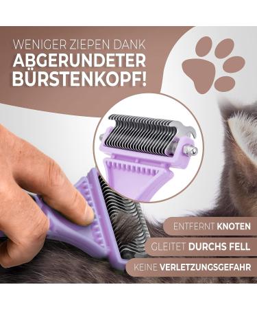 Pretty PAW Cat Brush - Gentle Hair Removal for Long & Short Hair Cats | Lavender Massage Brush for Soft Undercoat - Buy Online on GoSupps.com