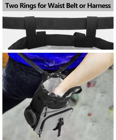 PGMOON CHALK BAG | Large Climbing & Bouldering Bag for Beginners & Advanced | Magnetic Lock Multiple Pockets & Brush Holders (Patent Design) - Shop Now! - Buy Online on GoSupps.com
