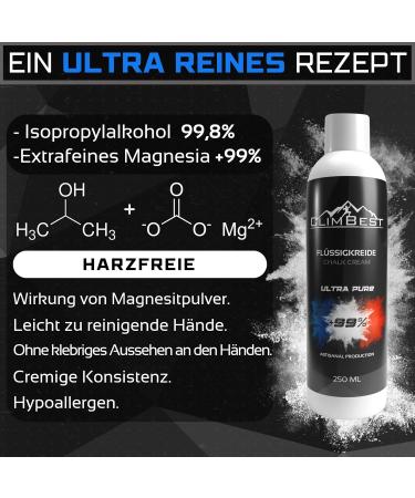 Climbest Ultra Pure Liquid Chalk 250ml/500ml/1L - Maximum Grip for Climbing Gymnastics & Workout - pH Neutral - Buy Online on GoSupps.com