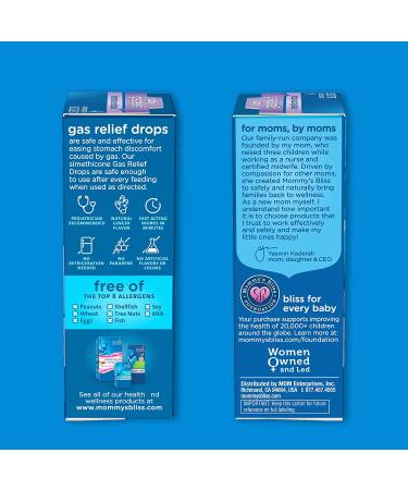 Mommy's Bliss Gripe Water & Gas Relief Combo Pack - 3 Fl Oz for Baby Gas, Colic, Hiccups & Fussiness - Safe & Gentle Formula - Buy Online on GoSupps.com