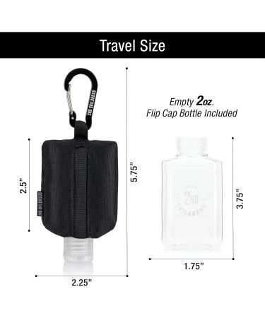 Travel Size Hand Sanitizer Holder - Portable Mini Waist Bag with Clip 2 oz Reusable Bottle - Ideal for Travel & Outdoor Use - Buy Online on GoSupps.com
